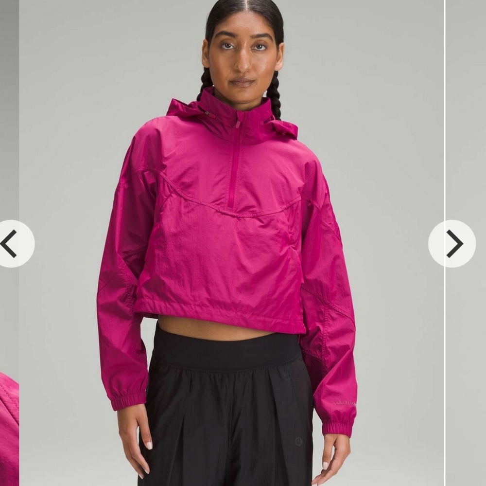 Lululemon Evergreen Cropped Anorak In Wild Berry